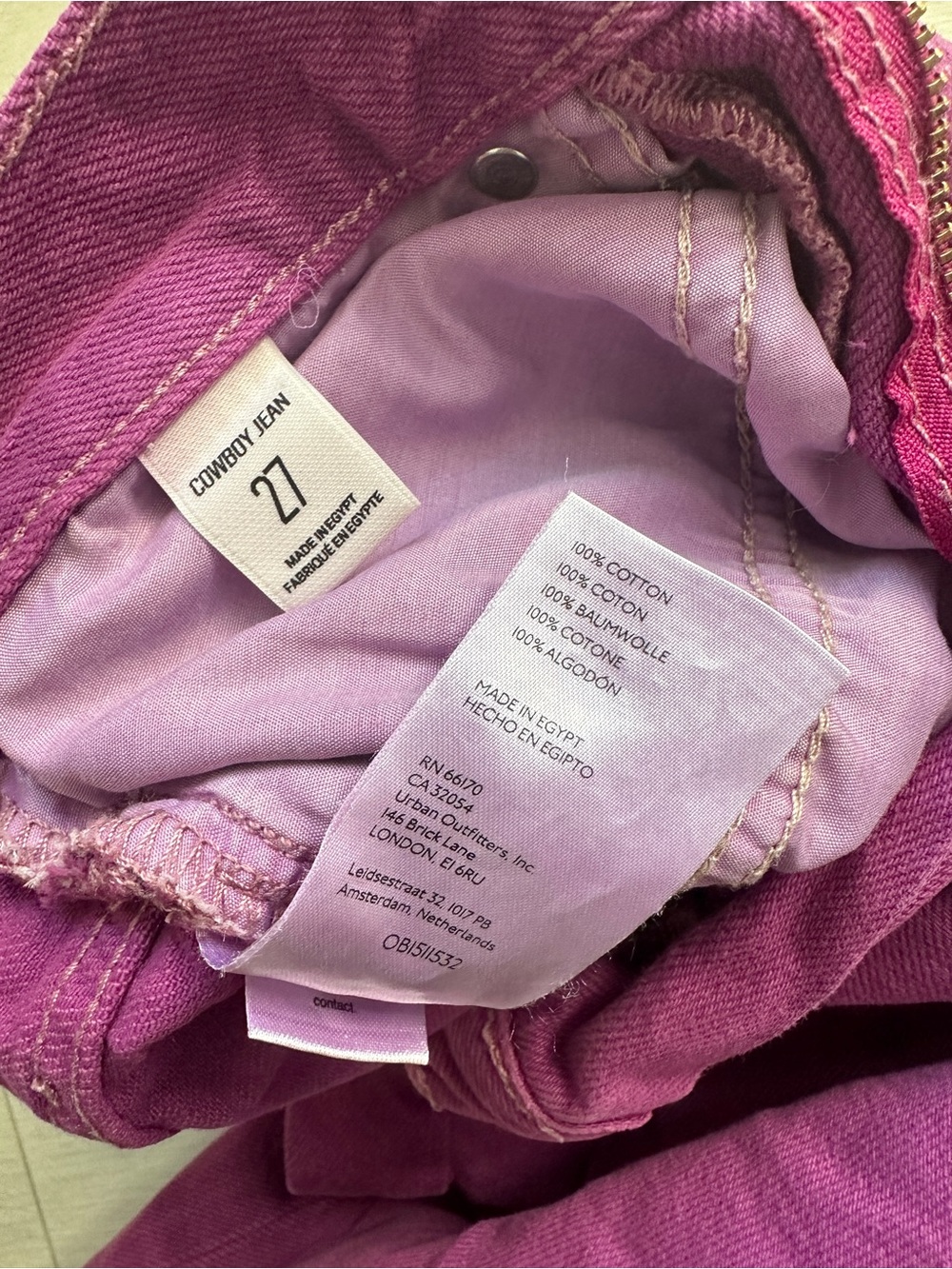 Urban Outfitters BDG High-Waisted Purple Pink Cowboy Jeans Size27 - Picture 10 of 14